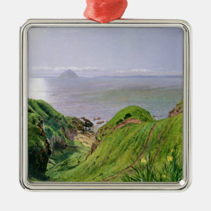 Eine Ansicht von Ailsa Craig und die Insel von Silbernes Ornament