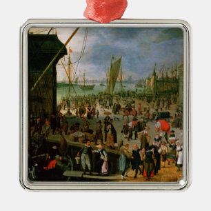 Eine Ansicht von Antwerpen-Hafen Ornament Aus Metall