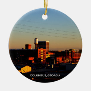 Eine Ansicht von Columbus, GA genommen von Phenix Keramikornament