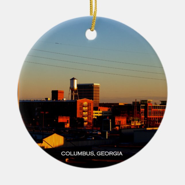 Eine Ansicht von Columbus, GA genommen von Phenix Keramikornament (Vorne)