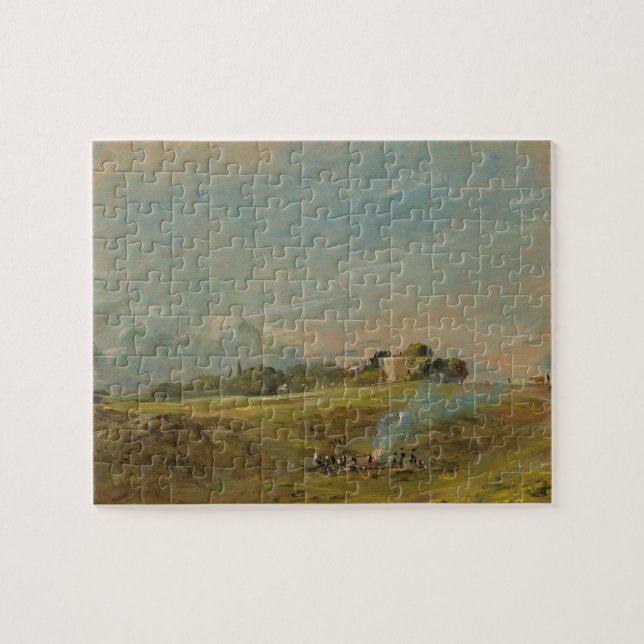 Eine Ansicht von Hampstead Heide, mit Zahlen Puzzle (Horizontal)
