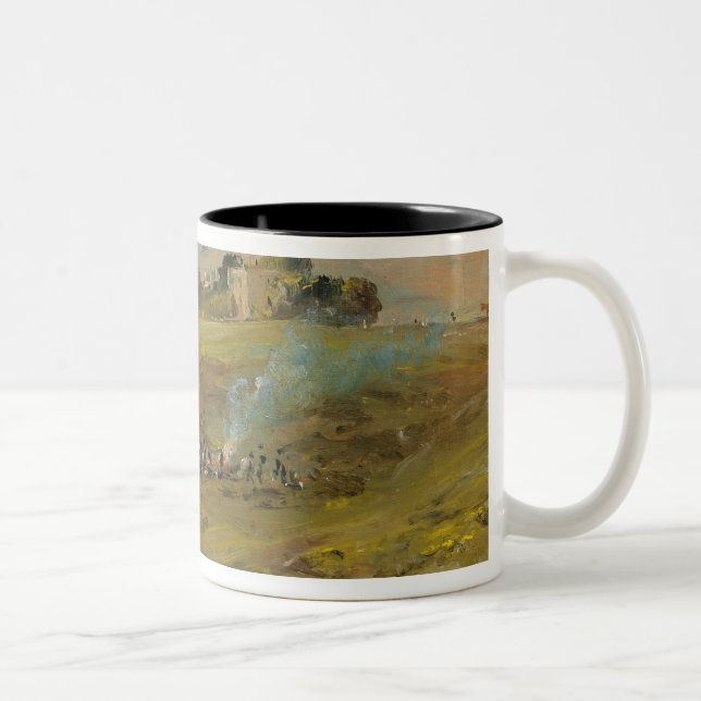 Eine Ansicht von Hampstead Heide, mit Zahlen Zweifarbige Tasse (Rechts)