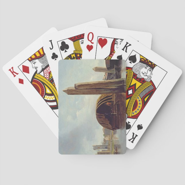 Eine Ansicht von Lambeth (Öl auf Platte) Spielkarten (Rückseite)