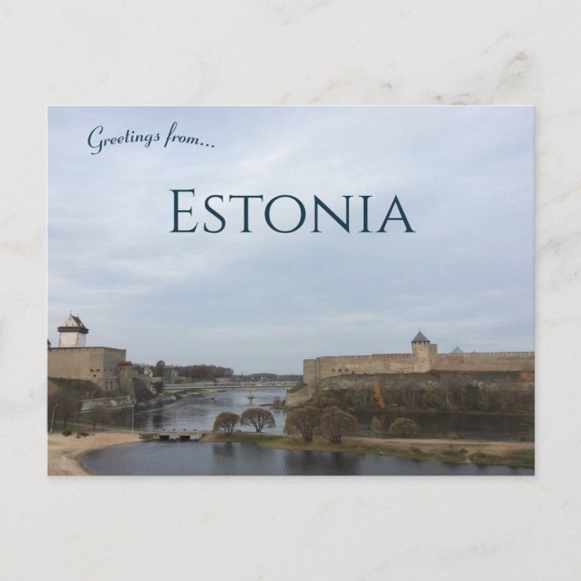 Eine Ansicht von Narva Estland Postkarte (Vorderseite)