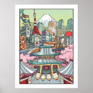 Eine Ansicht von Tokyo Poster