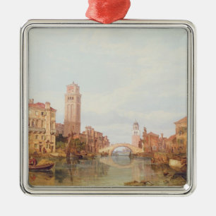 Eine Ansicht von Verona, 1848 (Öl auf Leinwand) Silbernes Ornament