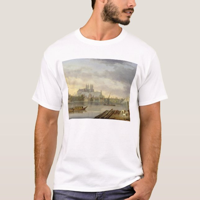 Eine Ansicht von Westminster-Brücke und von Abtei T-Shirt (Vorderseite)