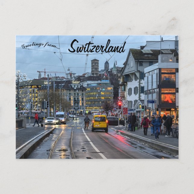Eine Ansicht von Zürich Schweiz Postkarte (Vorderseite)