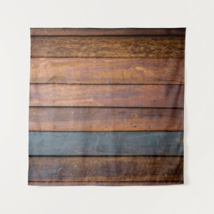 Eine antike Holzwandtextur mit Metall Wandteppich