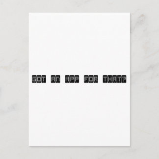 Eine App dafür got ? Postkarte