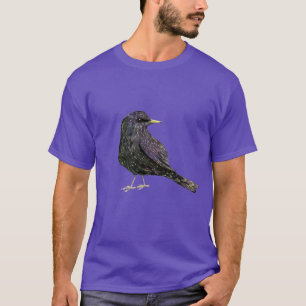 Eine Aquarellfarbe, die eine Starre zeichne T-Shirt