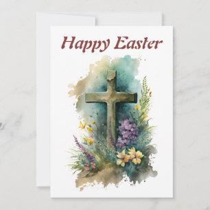 Eine Aquarellgrüßkarte für Ostern Feiertagskarte