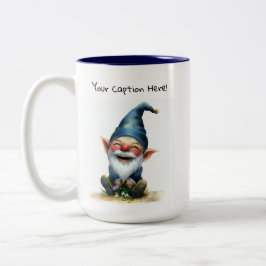 Eine Aquarellmalerei eines Niedlichen Genoms Zweifarbige Tasse