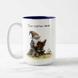 Eine Aquarellmalerei eines Niedlichen Genoms Zweifarbige Tasse