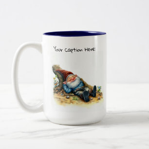 Eine Aquarellmalerei eines Niedlichen Genoms Zweifarbige Tasse