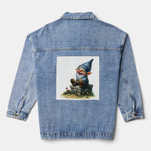 Eine Aquarellmalerei eines Niedlichen glücklichen Jeansjacke