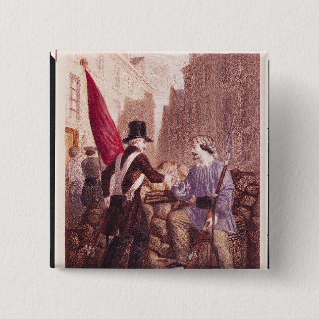 Eine Arbeitskraft, die sein Brot mit einem Button (Vorderseite)