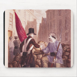 Eine Arbeitskraft, die sein Brot mit einem Mousepad