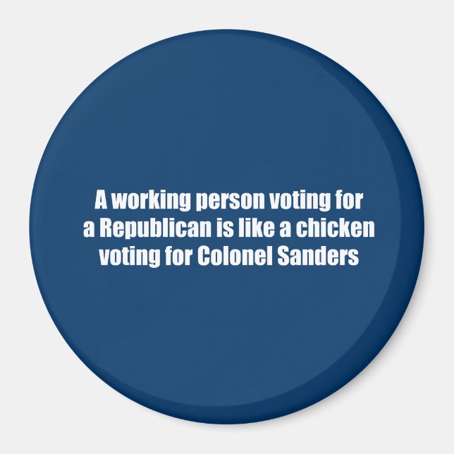 Eine Arbeitsperson, die für einen Republikaner sti Magnet (Vorne)