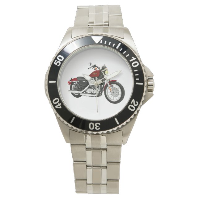 Eine Armbanduhr für Motorräder (Vorderseite)