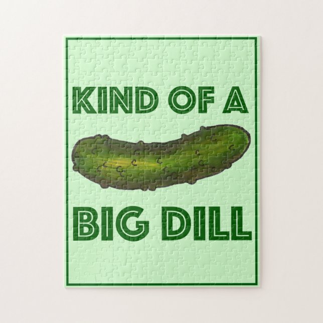 Eine Art Big (Deal) Green Kosher Dill Pickle Puzzle (Vertikal)