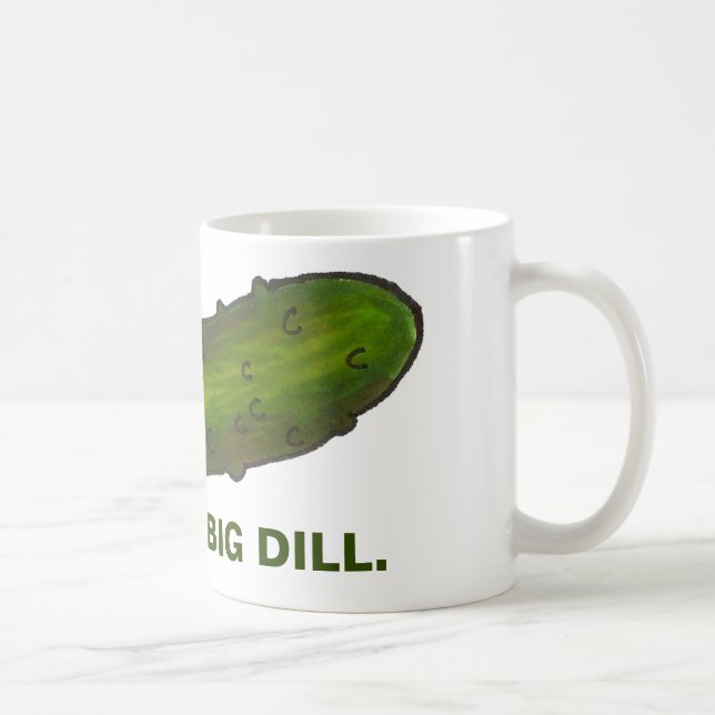 Eine Art Big Dill (Deal) Funny Green Pickle Kaffeetasse (Rechts)