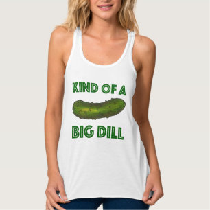 Eine Art Big Dill (Deal) Green Kosher Pickle Tank Top