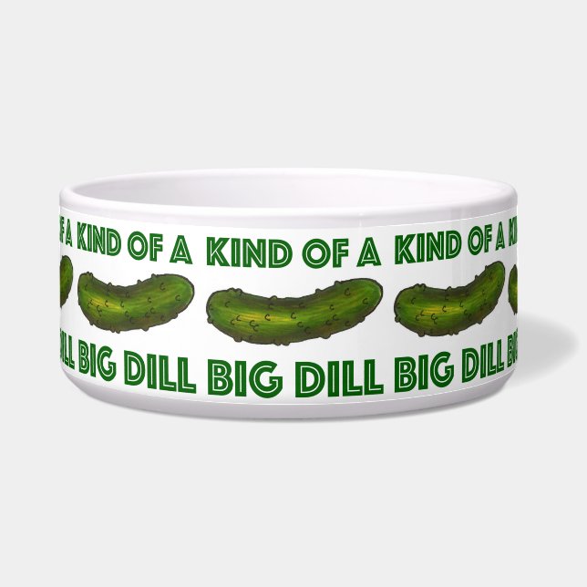 Eine Art Big Dill (Deal) Green Pickle Pet Bowl Napf (Vorderseite)