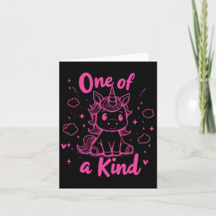 Eine Art Einhorn-Shirt Niedliche Valentine Kinder Karte