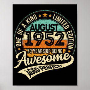 Eine Art - Geboren im August 1952 - 70 Jahre Poster