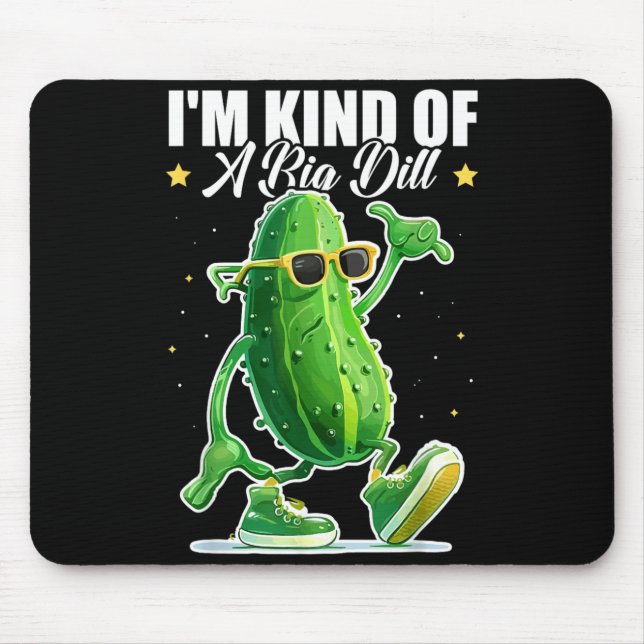 Eine Art große Dillgurke Lustiger Halloween-Gurke Mousepad (Vorne)
