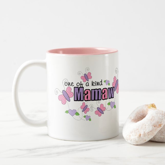 eine Art Mamaw Zweifarbige Tasse (Mit Donut)