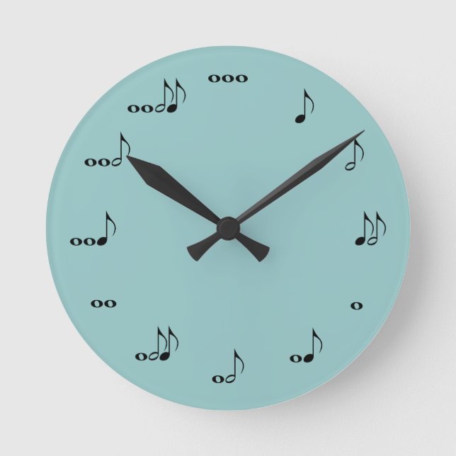 Eine Art Musiknote Runde Wanduhr (Vorderseite)