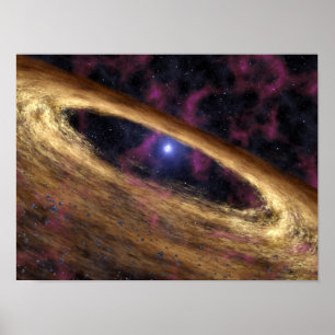Eine Art toter Stern nannte einen Pulsar Poster