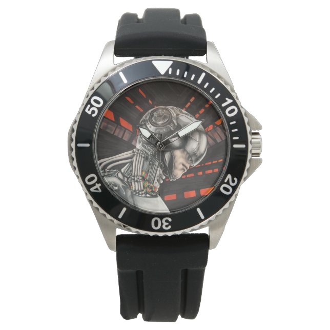 Eine Art Virtual Reality Scifi Watch Armbanduhr (Vorderseite)