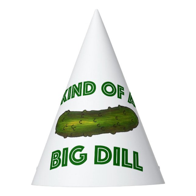 Eine Art von Big Dill (Deal) Pickle Green Pickles Partyhütchen (Vorderseite)