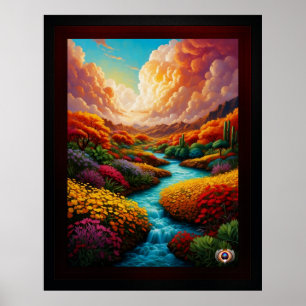 Eine atemberaubende Fantasie Landschaft Kunst - Xz Poster