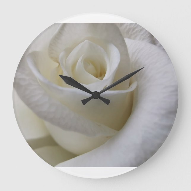 Eine atemberaubende Rose Große Wanduhr (Vorderseite)