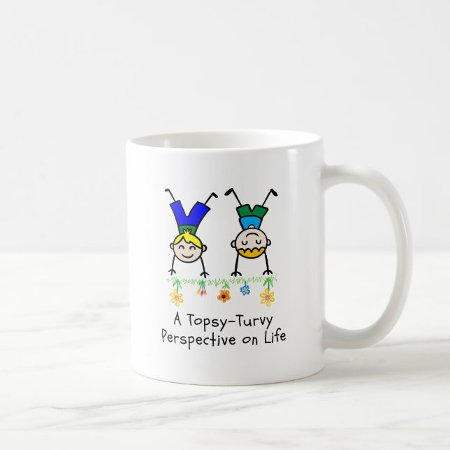 Eine auf den Kopf gestellte Perspektive auf das Le Kaffeetasse (Rechts)