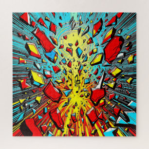Eine auffallende Explosion abstrakter Formen Puzzle