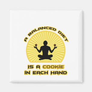 Eine ausgewogene Diät ist ein Plätzchen in jeder Magnet