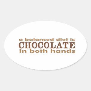 Eine ausgewogene Diät ist… Ovaler Aufkleber
