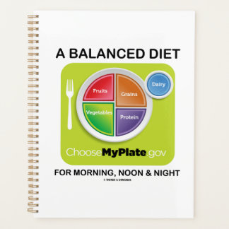 Eine ausgewogene Ernährung für das MyPlate morgens Planer