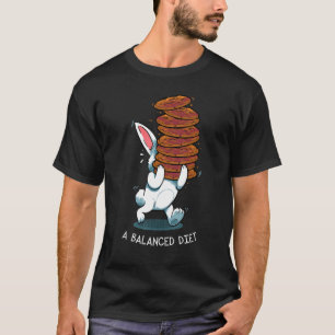 Eine ausgewogene Liebe von Nahrungskeksen, die das T-Shirt