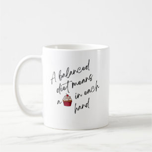 EINE AUSGEWOGENE NAHRUNG KAFFEETASSE