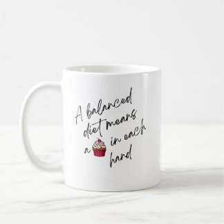 EINE AUSGEWOGENE NAHRUNG KAFFEETASSE