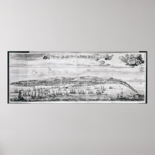 Eine Aussicht der Brücken-Stadt in Barbados Poster
