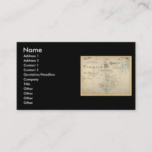 Eine authentische 1690 Pirate Map Visitenkarte