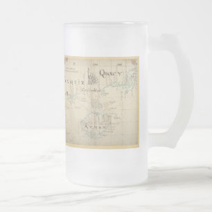 Eine authentische 1690 Piraten-Karte Mattglas Bierglas