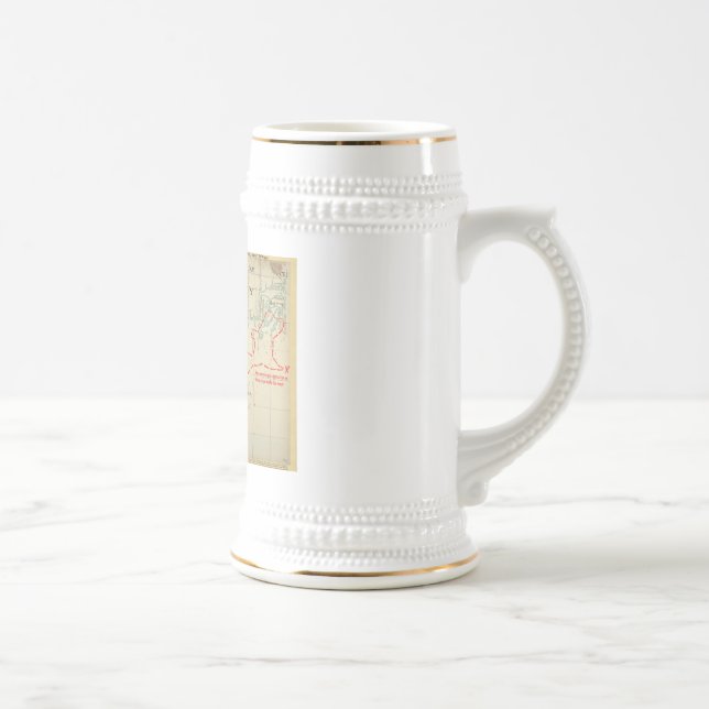 Eine authentische 1690 Piraten-Karte (mit Bierglas (Rechts)